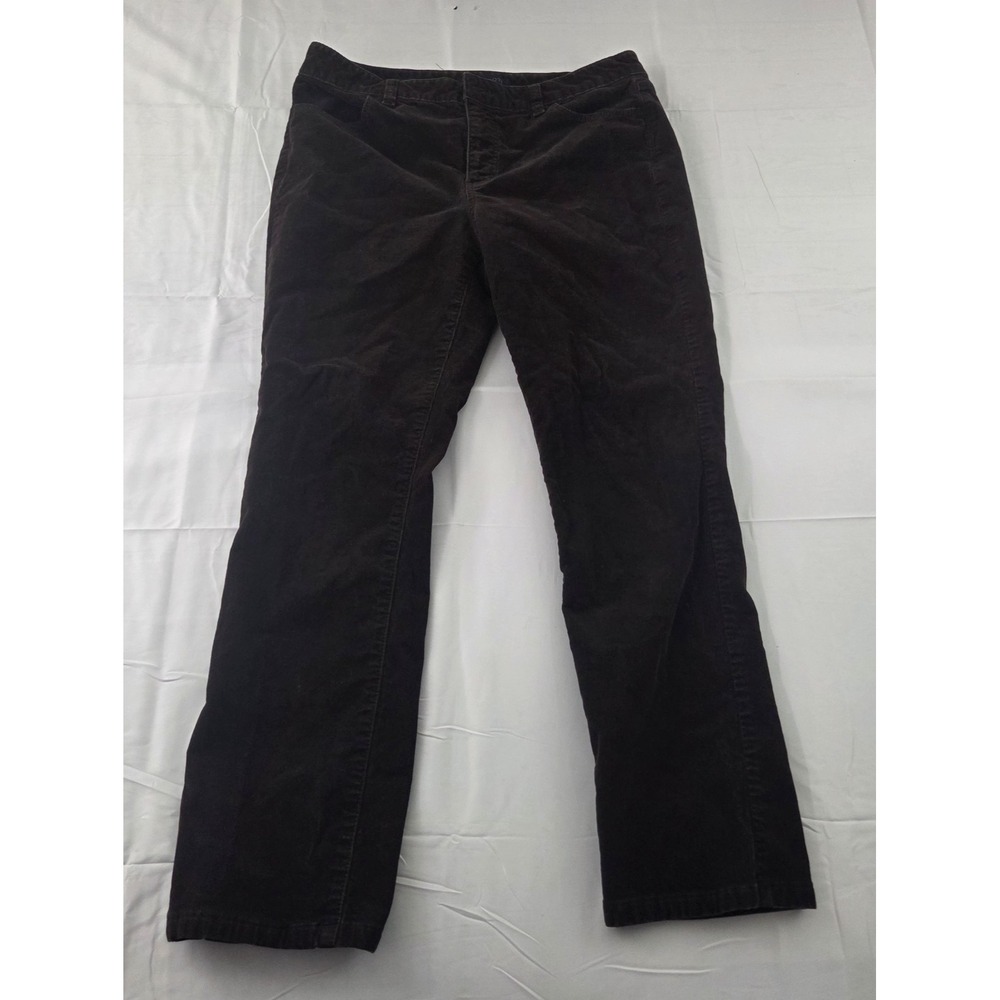 Talbots Heritage Corduroy Pants Womens 12P Brown Straight Leg Academia Preppy